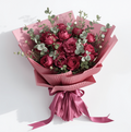 Crimson Blush Wrapped Bouquet