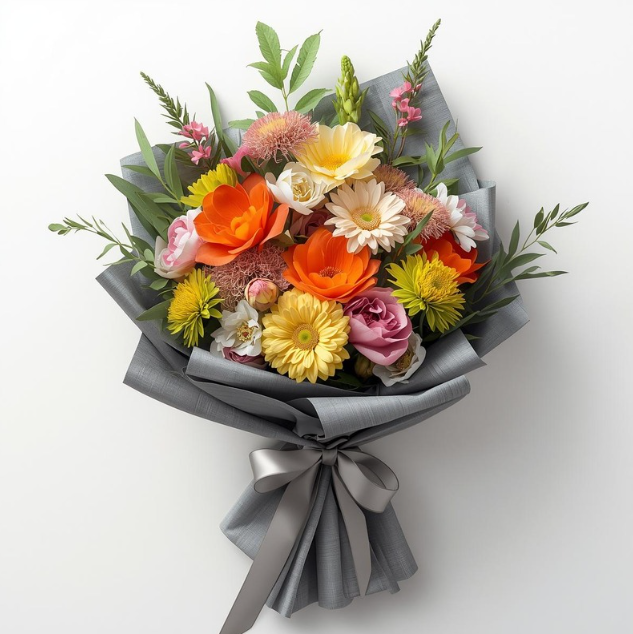 Garden Mosaic Wrapped Bouquet