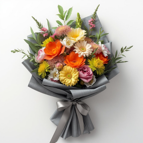 Garden Mosaic Wrapped Bouquet