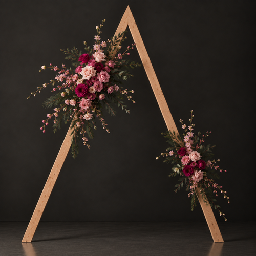 Arch Florals - Triangular - Asymmetrical Pair