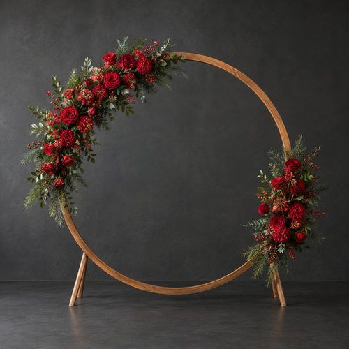 Arch Florals - Halo Circle - Asymmetrical Standard