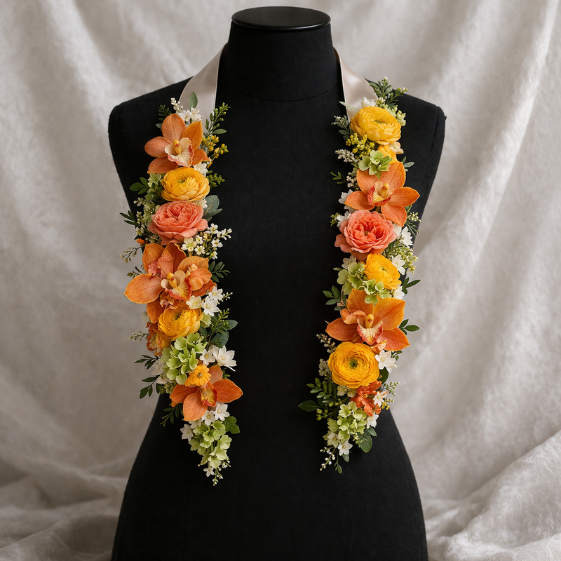 Graduation Floral Sash - Luxury Citrus