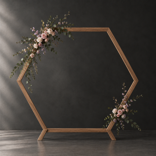 Arch Florals - Hexagon - Asymmetrical