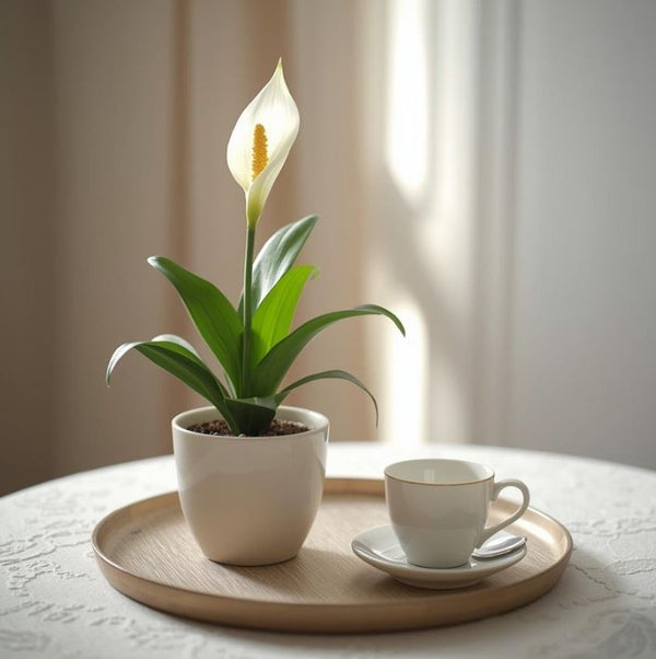 Peace Lily and Herbal Tea Care Package