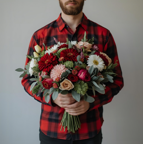 LumberSnack Love - Flowers and Beef Jerky Gift for Men