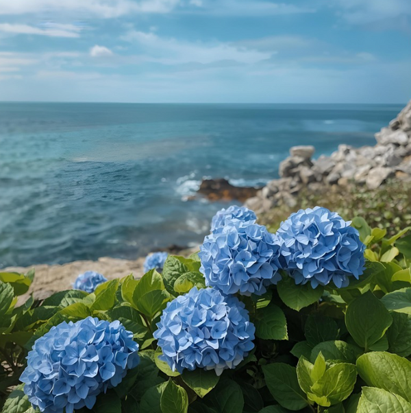 Tranquil Tide - Blue Hydrangea Bouquet