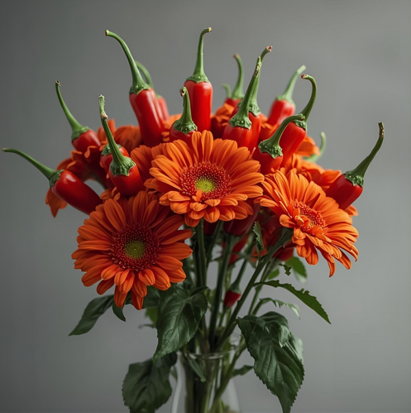 Scoville Stems - Romantic Flowers with Spicy Hot Sauce Sampler