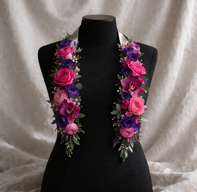 Graduation Floral Sash - Electric Blooms