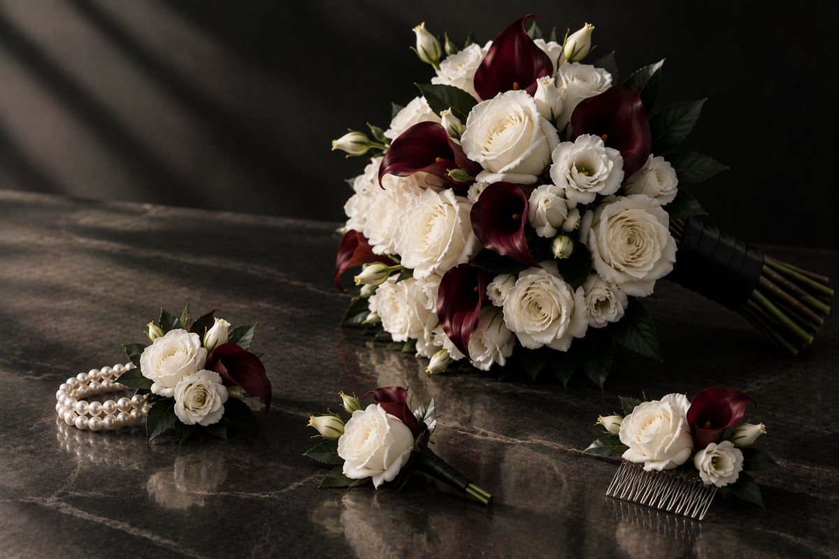 Burgundy Luxe Personal Florals - Wedding, Prom, Homecoming, Dances, Events