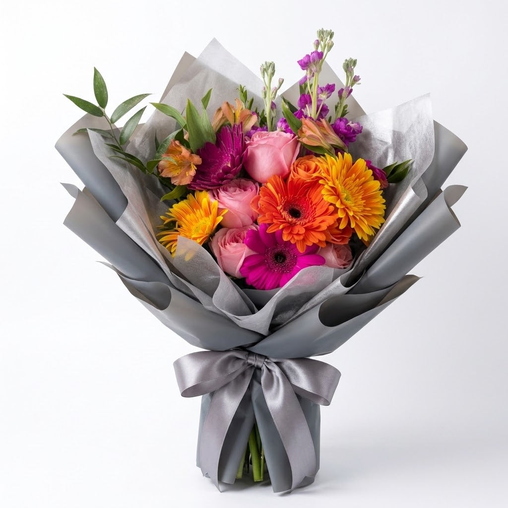 Garden Mosaic Wrapped Bouquet