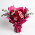 Crimson Blush Wrapped Bouquet
